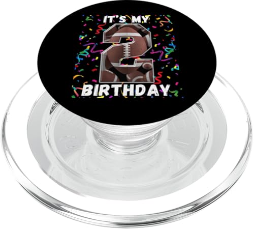 Es ist mein 2. Geburtstag, Fußball, 2-jähriger Junge, Mädchen PopSockets PopGrip für MagSafe von Its My Birthday Football Lover Birthday Shirt Idea