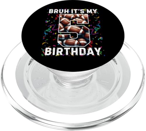 Es ist mein 5. Geburtstag, Fußball, 5-jähriger Junge, Mädchen PopSockets PopGrip für MagSafe von Its My Birthday Football Lover Birthday Shirt Idea