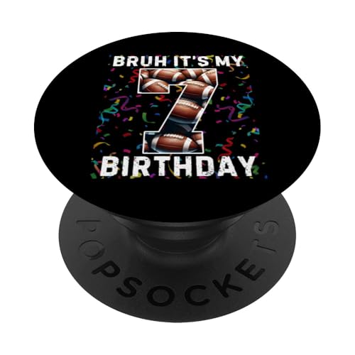 Es ist mein 7. Geburtstag, Fußball, 7-jähriger Junge, Mädchen PopSockets Klebender PopGrip von Its My Birthday Football Lover Birthday Shirt Idea