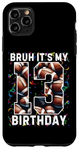 Hülle für iPhone 11 Pro Max Es ist mein 13. Geburtstag Fußball, 13 Jahre, Junge, Mädchen von Its My Birthday Football Lover Birthday Shirt Idea