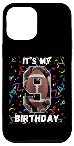 Hülle für iPhone 12 Pro Max Es ist mein 9. Geburtstag Fußball, 9-jähriger Junge, Mädchen von Its My Birthday Football Lover Birthday Shirt Idea