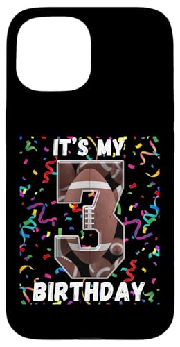 Hülle für iPhone 15 Es ist mein 3. Geburtstag, Fußball, 3-jähriger Junge, Mädchen von Its My Birthday Football Lover Birthday Shirt Idea