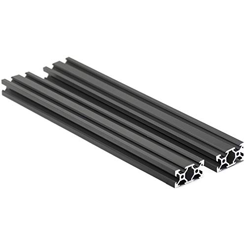 Iverntech 2pcs 400mm 2040V Europäische Norm Eloxierte schwarze Aluminiumprofil Extrusions Linearschiene für 3D-Drucker und CNC-DIY-Lasergravurmaschine von Iverntech