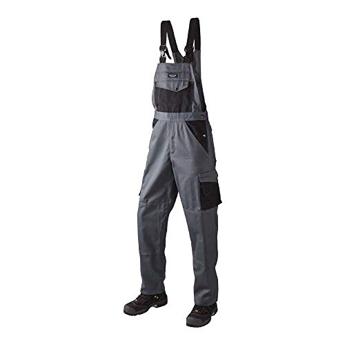 J.A.K. 1020750B128 Serie 10207 100% Baumwolle Latzhose, Grau/Schwarz, 70 L (50/35) Größe von J.A.K.