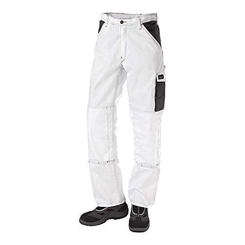 J.A.K. 920615088 Serie 9206 65% Polyester/35% Baumwolle Bundhose, Weiß/Grau, 50 R (35/32) Größe von J.A.K.