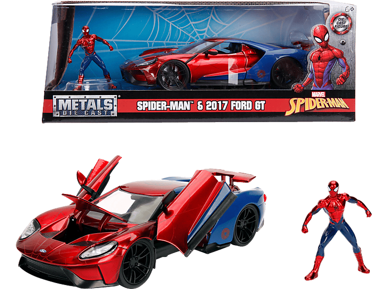JADA Marvel Spiderman 2017 Ford GT 1:24, ca. 18 cm Spielzeugauto von JADA