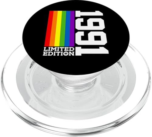 PRIDE 34. GEBURTSTAG LGBTQ LIMITED EDITION 1991 PopSockets PopGrip für MagSafe von JAHRGANG 1991 OUTFIT ZUM 34. GEBURTSTAG