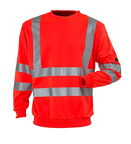 JAK Workwear 11-11115-083-06 Modell 11115 EN 20471 Klasse 3 Hi-Viz Sweatshirt, Rot, 3XL Größe von JAK Workwear