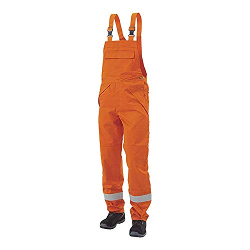 JAK Workwear 12-12103-007-108-82 Modell 12103 EN ISO 1149-5 Antiflame Latzhose, Orange, EU 60/108 Größe, 82cm Schrittlänge von JAK Workwear