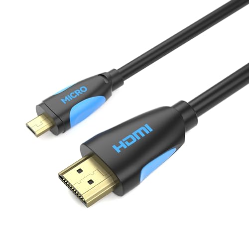 JAMEGA - 1m Micro HDMI-Kabel 2.0 | 4K Ultra HD 2160p / Full HD 1080p | 3D / ARC/CEC/HDR | High Speed mit Ethernet kompatibel mit Raspberry Pi 4, Gopro, Lenovo, TV, PC, Notebook von JAMEGA