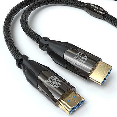 JAMEGA - 5m HDMI Kabel 2.0 - High Speed mit Ethernet - Ultra HD 4K 60Hz 4:4:4 HDR HDCP ARC CEC 3D 1080p Full HD Dolby Vision 18GBit s - Nylon Kabel 3 fach geschirmt - Black Series von JAMEGA