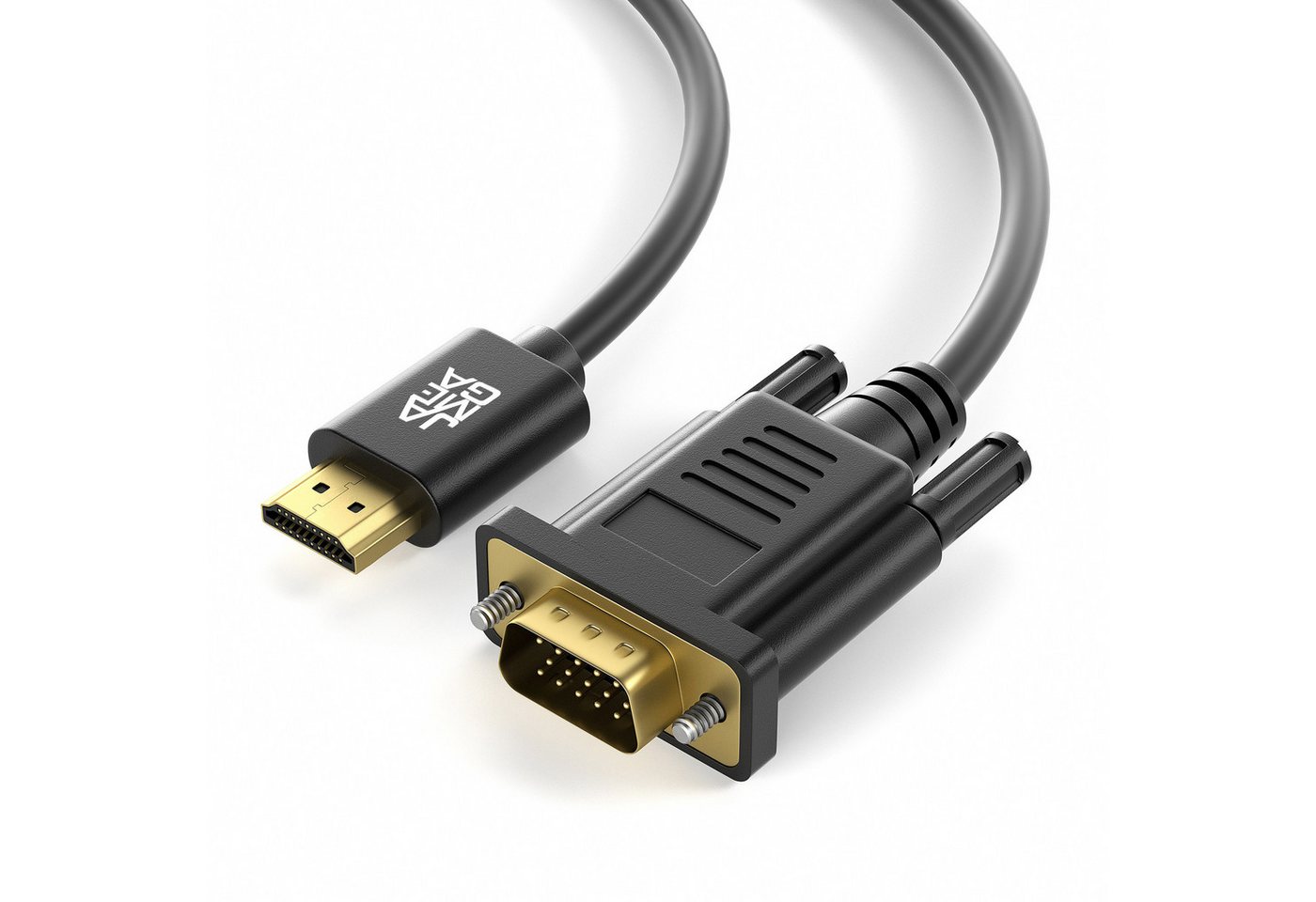 JAMEGA HDMI auf VGA Kabel - Konverter Audio & Videokabel für PC, Laptop HDTV HDMI-Kabel, HDMI Stecker, VGA Stecker, (200 cm) von JAMEGA