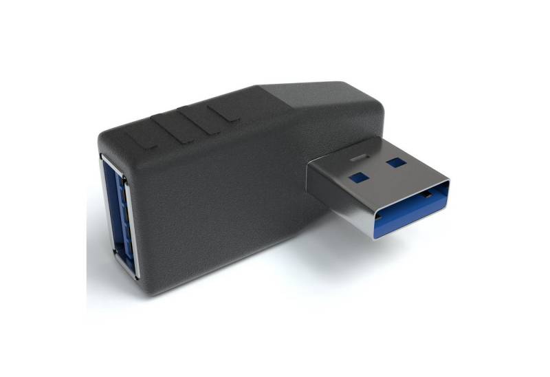 JAMEGA USB 3.0 Winkel Adapter links 90° Grad Winkeladapter A Stecker zu A USB-Adapter von JAMEGA