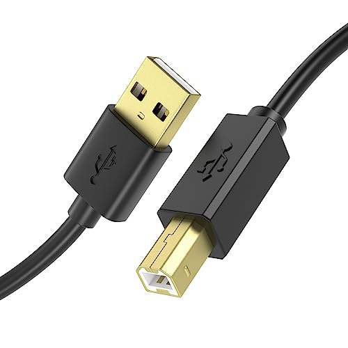 JAMEGA – USB Druckerkabel 7,5m | Scannerkabel USB B Kabel USB A auf USB B Drucker Kabel für HP, Canon, Dell, Epson, Lexmark, Brother, Samsung, Xerox uvm – Vergoldete Kontakte von JAMEGA