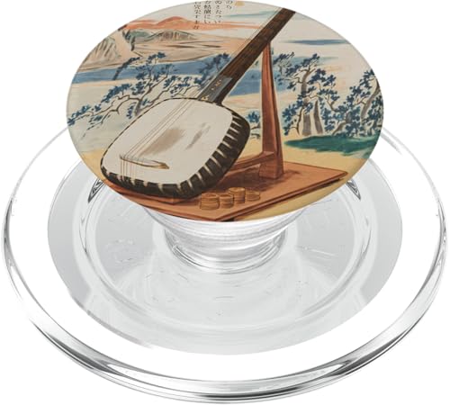 Japanisches Shamisen-Instrument, traditionelle Musik, japanische Kunst PopSockets PopGrip für MagSafe von JAPANAX1S