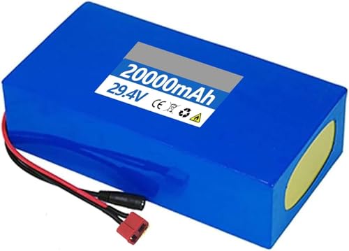 E-Bike-Akku, Lithium-Li-Ionen-Akku, eingebauter Lithium-Klappakku for Elektrofahrräder mit BMS-Schutzplatine for 500 W, 450 W, 350 W, 250 W, mit Ladegerät(29.4V 8AH,T) von JAVPTAV