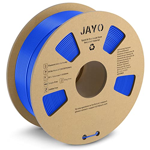 JAYO PLA+ Filament 1.75mm, PLA Plus 3D Drucker Filament 1.1kg Spulen, Neatly Wound Filament, Maßgenauigkeit +/- 0,02, Zähigkeit PLA+ Blau von JAYO