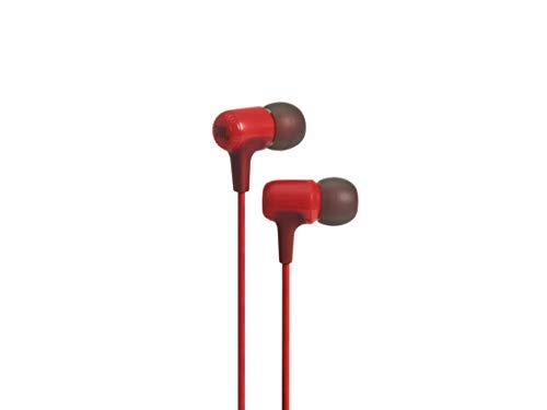 JBL E15 In-Ear Kopfhörer Ohrhörer mit Universeller 1-Tasten-Fernbedienung mit Integriertem Mikrofon Kompatibel mit den meisten Smartphones - Rot von JBL