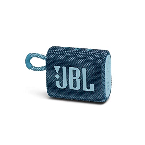 JBL Go 3: Portable Speaker with Bluetooth, Builtin Battery, Waterproof and Dustproof Feature Blue JBLGO3BLUAM von JBL