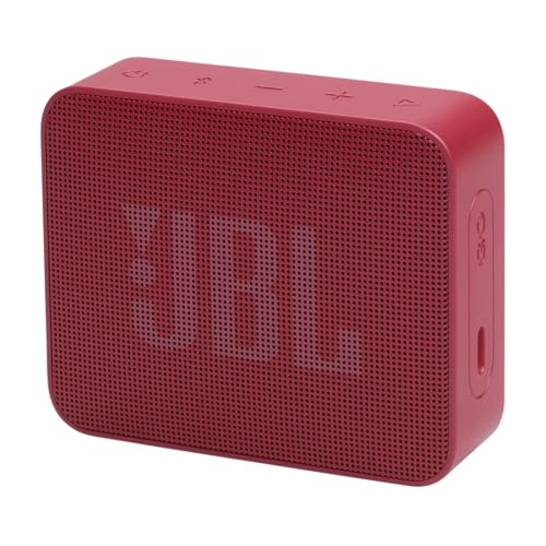 JBL GO Essential 2, tragbarer Bluetooth-Lautsprecher mit Original Pro Sound, bis zu 5 Stunden Akkulaufzeit, mit IP67 wasserdichtem Design, Rot von JBL