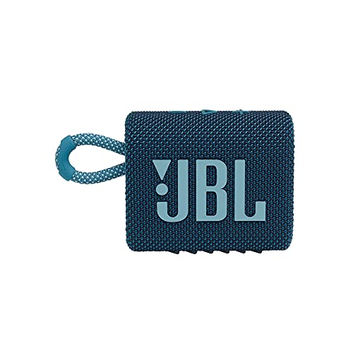 JBL Go 3: Tragbarer Lautsprecher mit Bluetooth, integrierter Akku, wasser- und staubdicht, Blau JBLGO3BLUAM von JBL