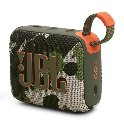 JBL Go 4 in Camouflage – Tragbare Bluetooth-Lautsprecher-Box mit JBL Pro Sound, tiefem Bass und Playtime-Boost-Funktion – Wasserfest und staubfest – 7 h Laufzeit von JBL