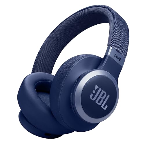 JBL Live 770 NC – Bluetooth Over-Ear-Kopfhörer mit adaptivem Noise-Cancelling – Kabellose Ohrhörer mit JBL Signature Sound und Sprachassistent – Langer Musikgenuss für bis zu 65 Stunden – In Blau von JBL