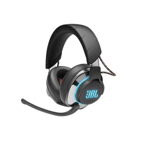 JBL Quantum 810 Over-Ear Gaming Kopfhörer – Wireless Bluetooth Headset mit Active Noise Cancelling und hochklappbarem Boom Mic – QuantumSurround Sound – Schwarz von JBL