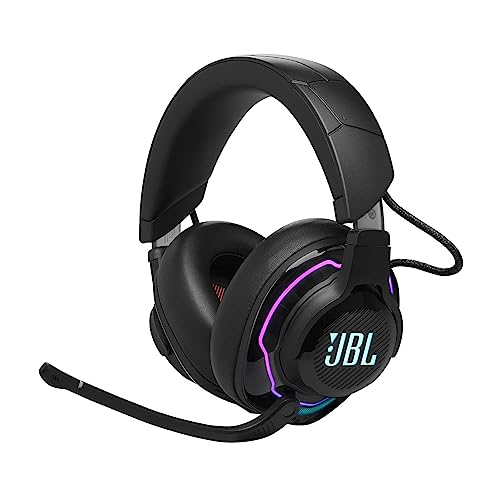 JBL Quantum 910 Over-Ear Gaming Kopfhörer – Wireless 2,4 GHz, Bluetooth 5.2 und 3,5 mm Klinke – Mit Head-Tracking-Funktion, ANC und 39 Stunden Akkulaufzeit – Schwarz von JBL