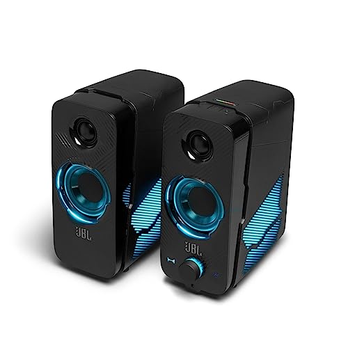 JBL Quantum Duo Speaker – Lautsprecher mit Gaming-Surround-Sound, Dolby Digital & Lichteffekten – Kompatibel mit PC & Konsole von JBL