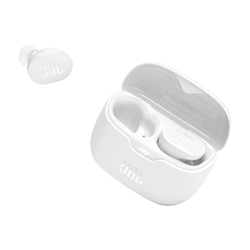 JBL Tune Buds – Wasserresistente, True-Wireless In-Ear-Kopfhörer mit Noise-Cancelling in Weiß – Mit bis zu 48 h Musikwiedergabe von JBL