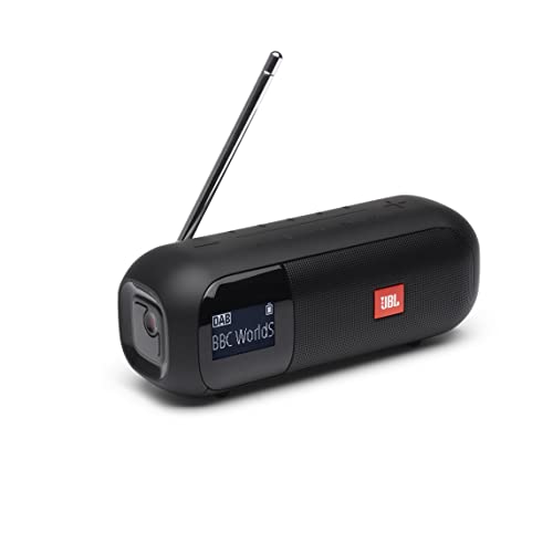 JBL Tuner 2 Radiorekorder in Schwarz – Tragbarer Bluetooth Lautsprecher mit MP3, DAB+ & UKW Radio – Kabelloser Musikgenuss von bis zu 12 Stunden von JBL