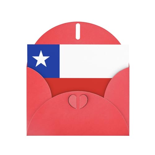 JBYJBX Grußkarten mit Flagge von Chile, Sortiment mit Umschlägen, Geburtstag, Dankeschön, Hochzeitstag von JBYJBX