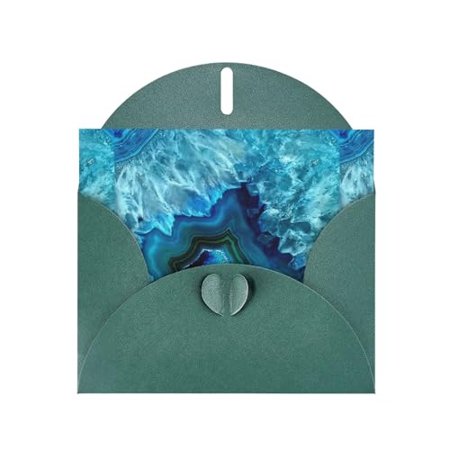 JBYJBX Grußkarten mit leuchtendem Aquablau-Druck, halbgefaltet, 10,2 x 15,2 cm, verschiedene Designs für Geburtstag, Hochzeit von JBYJBX