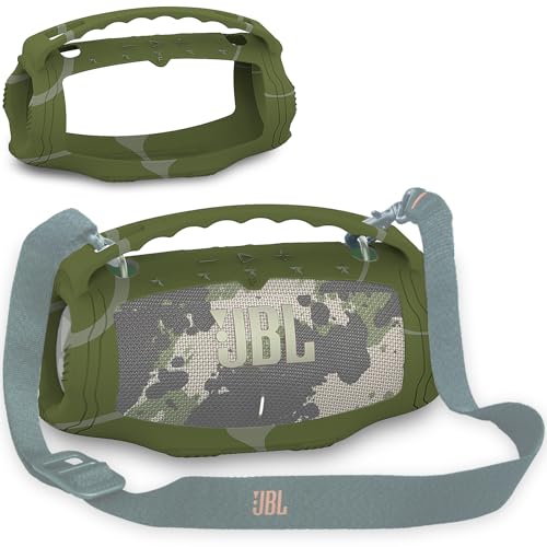 Silikon-Schutzhülle für JBL Xtreme 4 tragbarer Bluetooth-Lautsprecher, Schutzhülle für JBL Xtreme 4 tragbare Bluetooth-Lautsprecher-Zubehör (nur Hülle) (Camouflage) von JCHPINE