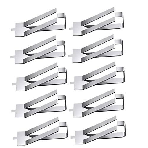 JECOMPRIS 1 Satz Glasclip Aus Edelstahl Beheizte Bettklemmen 3d 3 Federn 3 Pro Ausstecher Rentier Montagestützen Glasbettbefestigungsklemme Glasbett-clip Rostfreier Stahl Silver 10st von JECOMPRIS