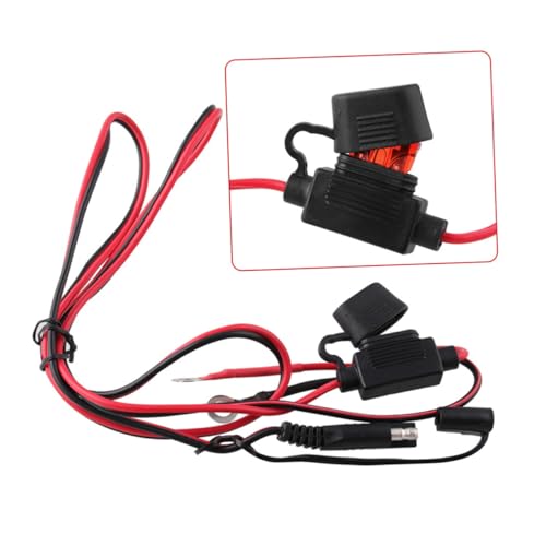 JECOMPRIS 12 V USB Ladeanschluss Für Motorräder Wasserdichtes Dual USB Ladekabel Mit Inline Sicherung Ideal Für Handy Und GPS Einfache Installation Für Optimale Stromversorgung von JECOMPRIS