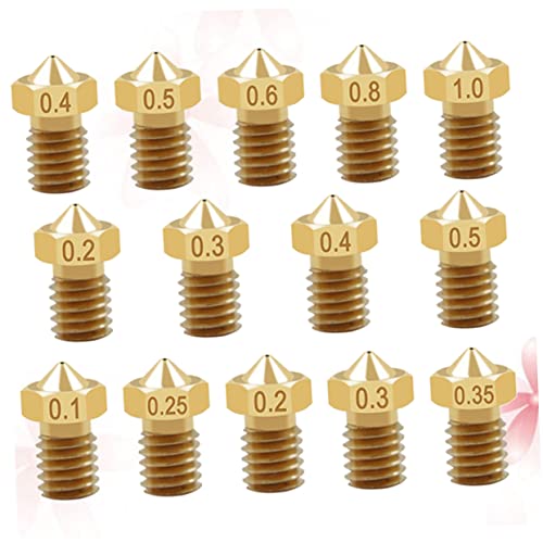 JECOMPRIS 14 Stücke 3D Druck Düse 3D Drucker Extruder Düse Goldene JECOMPRIS 14 Stücke 3D Druck Düse 3D Drucker Extruder Düse Goldene von JECOMPRIS