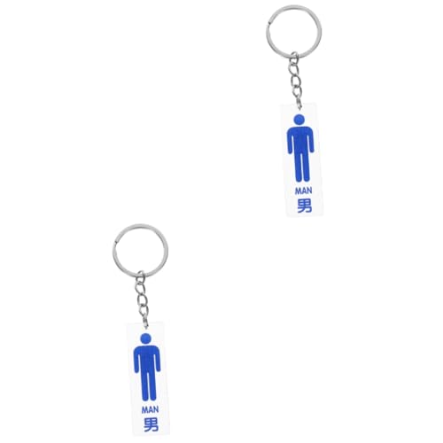 JECOMPRIS 2st Schlüsselanhänger Kette Toilette Karabiner Schlüsselhalter Schlüsselbund Haken Quaste Personalisiert Bausatz Schlüsselband Für Schlüssel Blue Acryl von JECOMPRIS