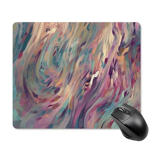 Quadratisches Mauspad, blaue und violette Linien, Mauspad mit rutschfester Gummiunterseite, leicht gleitend, personalisiertes Tastatur-Pad, Gaming-Mauspad, Schreibtisch-Schutzmatte für Laptop, Büro, von JEKYQ