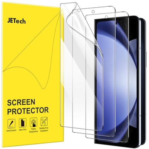 JETech Front Schutzfolie für Samsung Galaxy Z Fold 5, Full Screen PET Displayschutz, Hat Keinen Einfluss auf die Hülle, HD Klar, 3 Stück von JETech