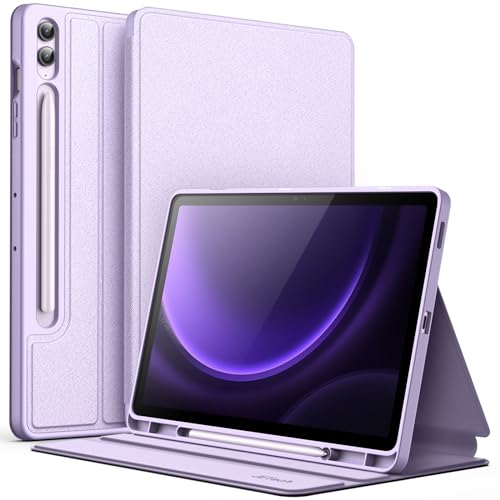 JETech Hülle für Samsung Galaxy Tab S9 FE+ / S9 FE Plus 12,4 Zoll mit S Pen Halter, Schlank Folio Ständer Tablet Schutzhülle, Multi-Winkel Ansehen (Lavender) von JETech