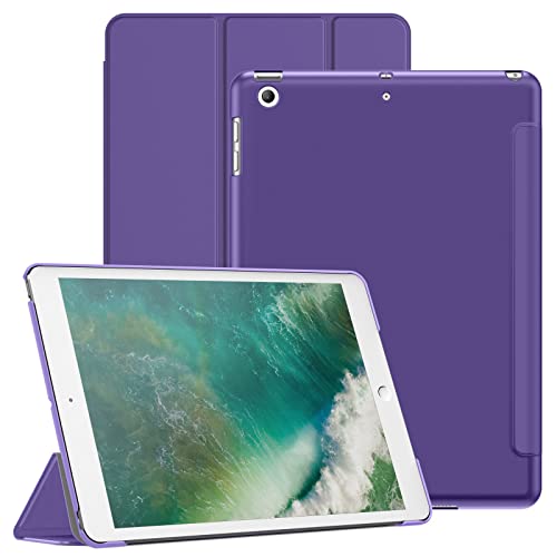 JETech Hülle für iPad 9,7 Zoll (6./5. Generation, 2018/2017), Schützende Harte Rückenschale Weiche Berührung Tablet Ständerabdeckung, Auto Wachen/Schlafen (Violett) von JETech