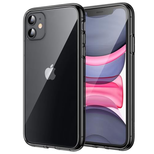 JETech Hülle für iPhone 11 (2019) 6,1", Nie Vergilbung Handyhülle Schutzhülle Case Cover mit Anti-kratzt Transparente und Rückseite (Schwarz) von JETech