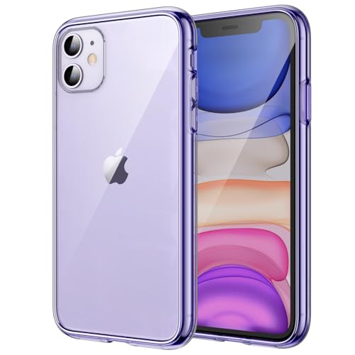 JETech Hülle für iPhone 11 (2019) 6,1", Nie Vergilbung Handyhülle Schutzhülle Case Cover mit Anti-kratzt Transparente und Rückseite (Dunkellila) von JETech