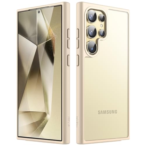 JETech Matt Hülle für Samsung Galaxy S24 Ultra 5G, Mattierte Durchscheinende Handyhülle Rückseite Dünn Schutzhülle, Anti-Fingerabdruck (Gold) von JETech