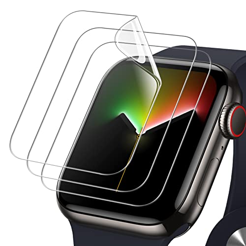 JETech Schutzfolie für Apple Watch Series 9/8/7 45 mm, Flexibler TPU Folie Displayschutz, Anti-Kratzer HD Klar, 3 Stück von JETech