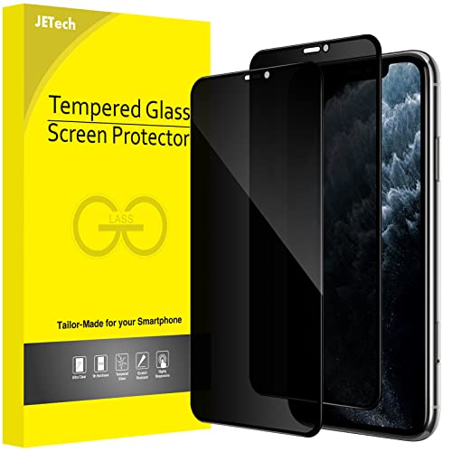 JETech Sichtschutz Full Screen für iPhone 11 Pro/X/XS 5,8 Zoll, Anti-Spy Panzer Schutz Glas Folie Schutzfolie, Kante zu Kante Displayschutz Hat Keinen Einfluss auf die Hülle, 2 Stück von JETech