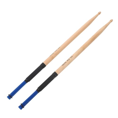 1 Paar Trommelstock Schlagzeugstöcke Ergonomische Drumsticks Schlagzeug Bürsten Schlagzeugspieler Zubehör Schlagzeug Pinsel Rhythmus-Sticks Percussion-Instrument-Stick Nylon Blue JEWEDECO von JEWEDECO