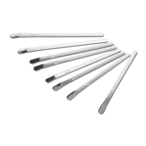 JEWEDECO 1 Satz 8 Kalimba-tasten Daumen Klavier Reparatur Teile Zubehör Für Daumenklaviere Diy-keys-bridge-kit Kalimba-bausatz Selber Machen Kalimba-zubehör Kalimba-teile Silver Metall von JEWEDECO